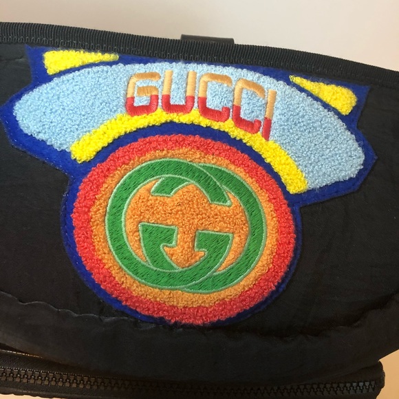 Authentic Gucci Black Terry Patch Rucksack - Picture 4 of 16